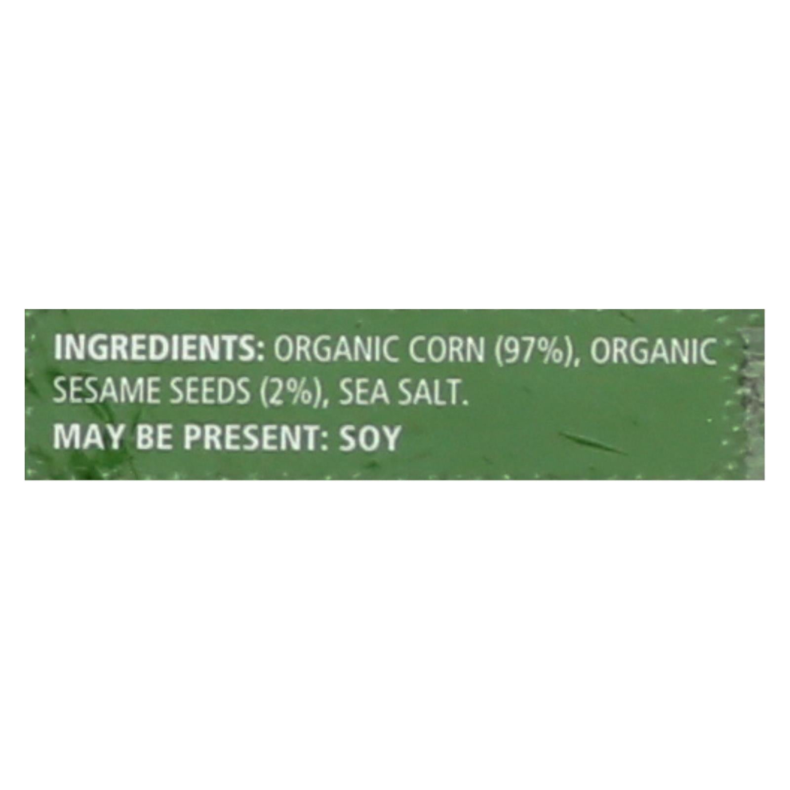 Real Foods Organic Corn Thins Sesame Flavor Crackers, 5.3 Oz, Pack of 6