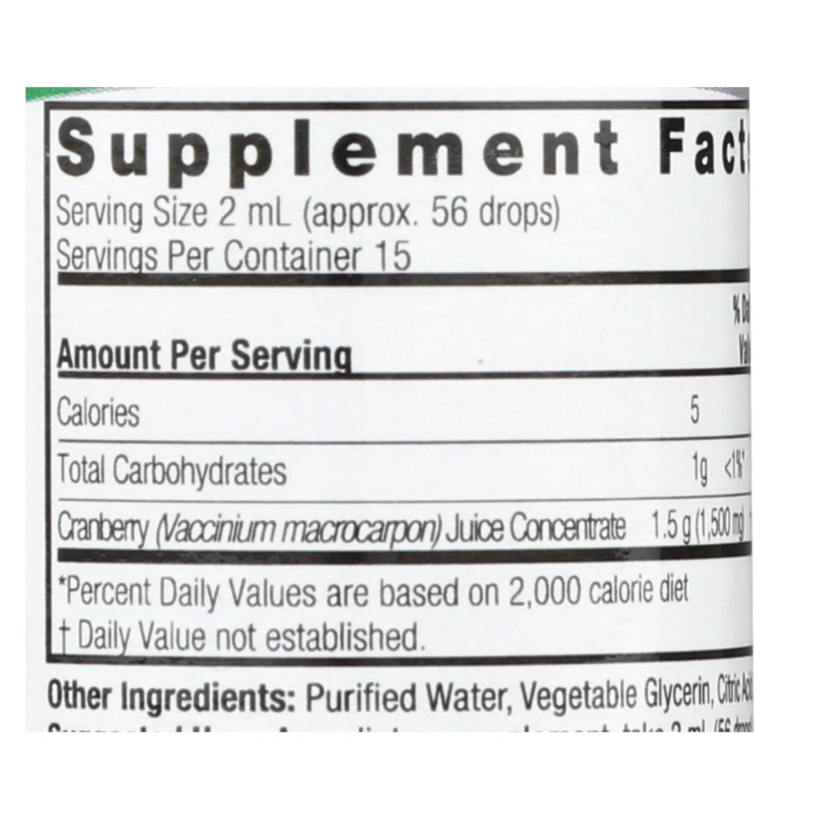 Nature's Answer Cranberry Extract Alcohol-Free (1 Fl Oz)