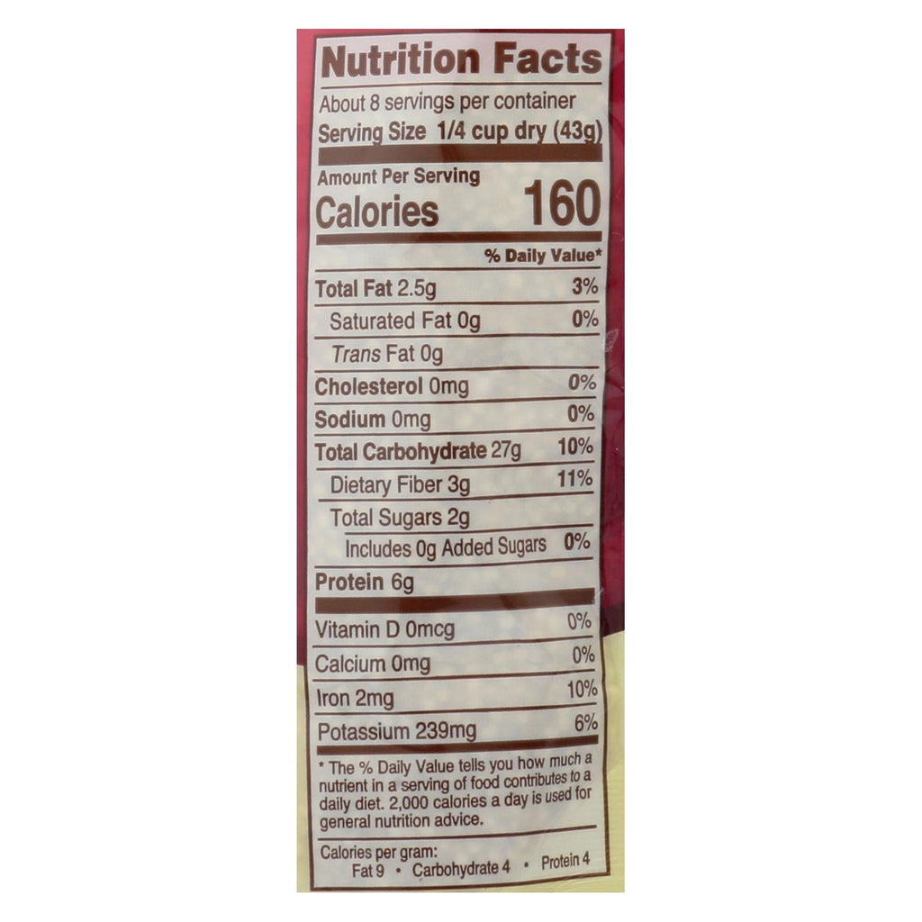 Nature's Earthly Choice Organic Quinoa - Premium White Quinoa (Case of 6, 12 Oz. Each)