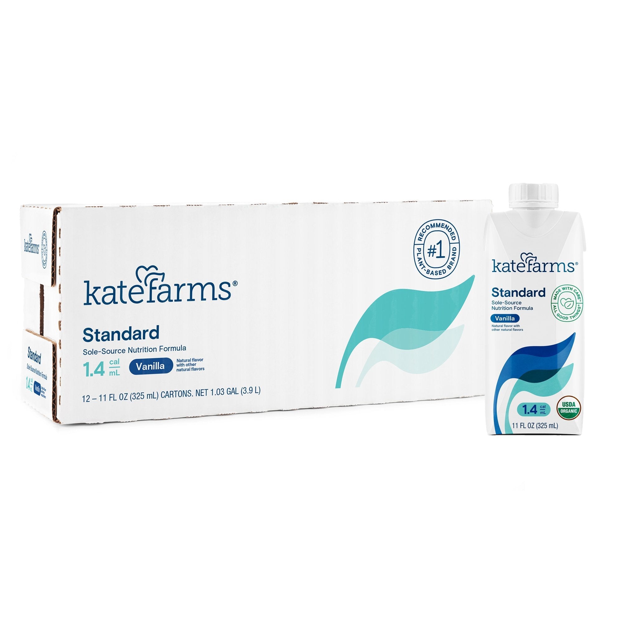 Kate Farms® Standard 1.4 Vanilla Sole-Source Nutrition Formula, 11-ounce carton 811112030430