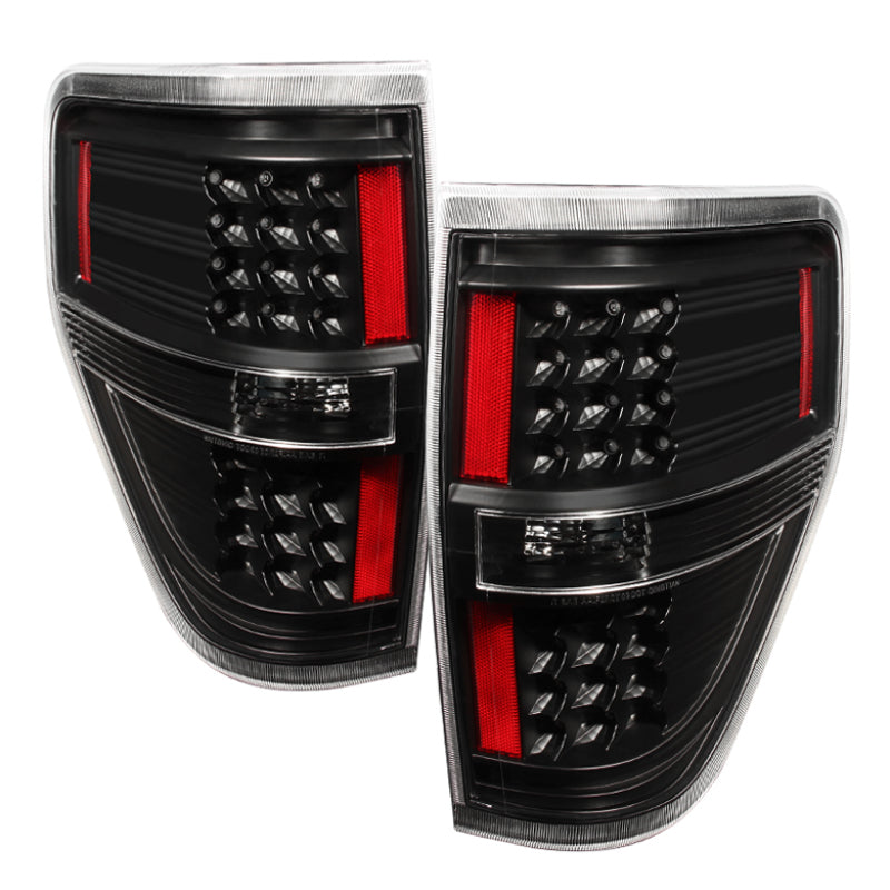 SPYDER Xtune Ford F150 09-14 LED Tail Lights Black ALT-JH-FF15009-LED-BK 9025624