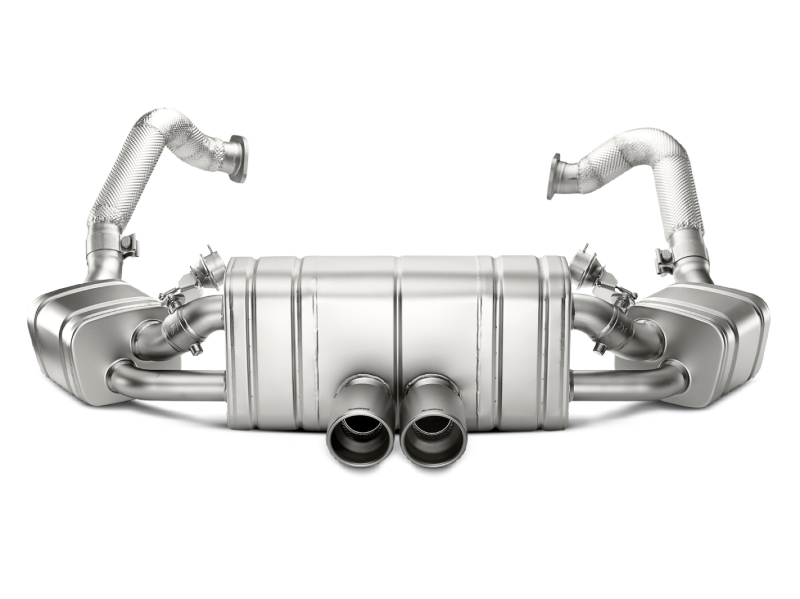 Akrapovic 16-16 Porsche Boxster Spyder / Cayman GT4 (981) Slip-On Line (Titanium) w/ Titanium Tips S-PO981SO2-HT