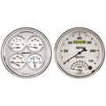 AutoMeter Gauge Kit 2 Pc. Quad & Tach/Speedo 5in. Old Tyme White II 1203