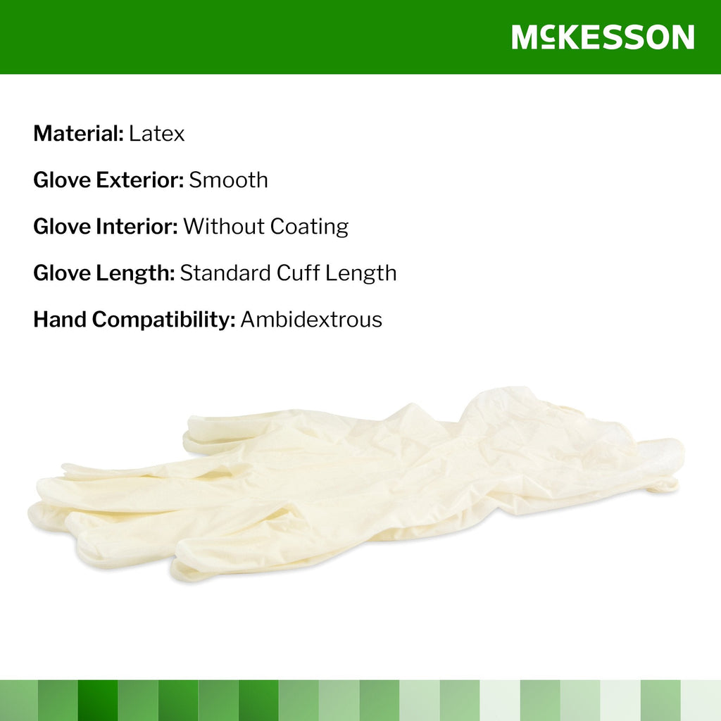 McKesson Confiderm® Latex Exam Glove, Small, Ivory 14-314