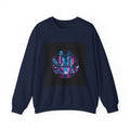 Neon Cyberpunk Skyline Sweatshirt | synthwave cityscape, future city art
