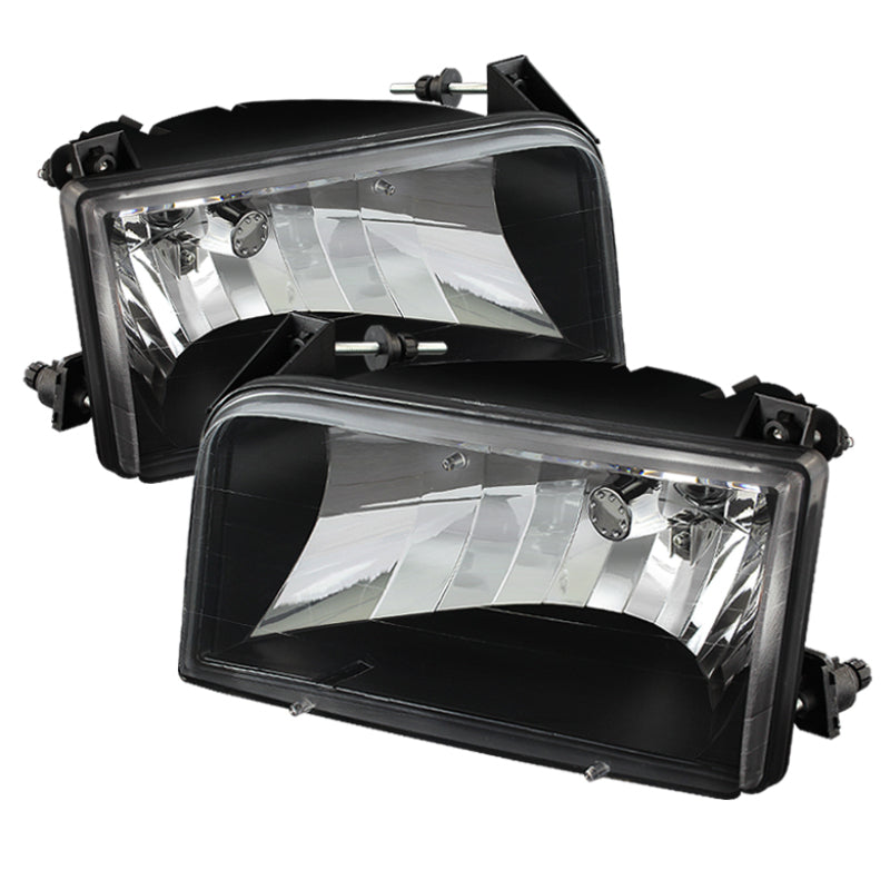 SPYDER Xtune Ford F150/Bronco 92-96 Crystal Headlights Black HD-JH-FB92-BK 5072528