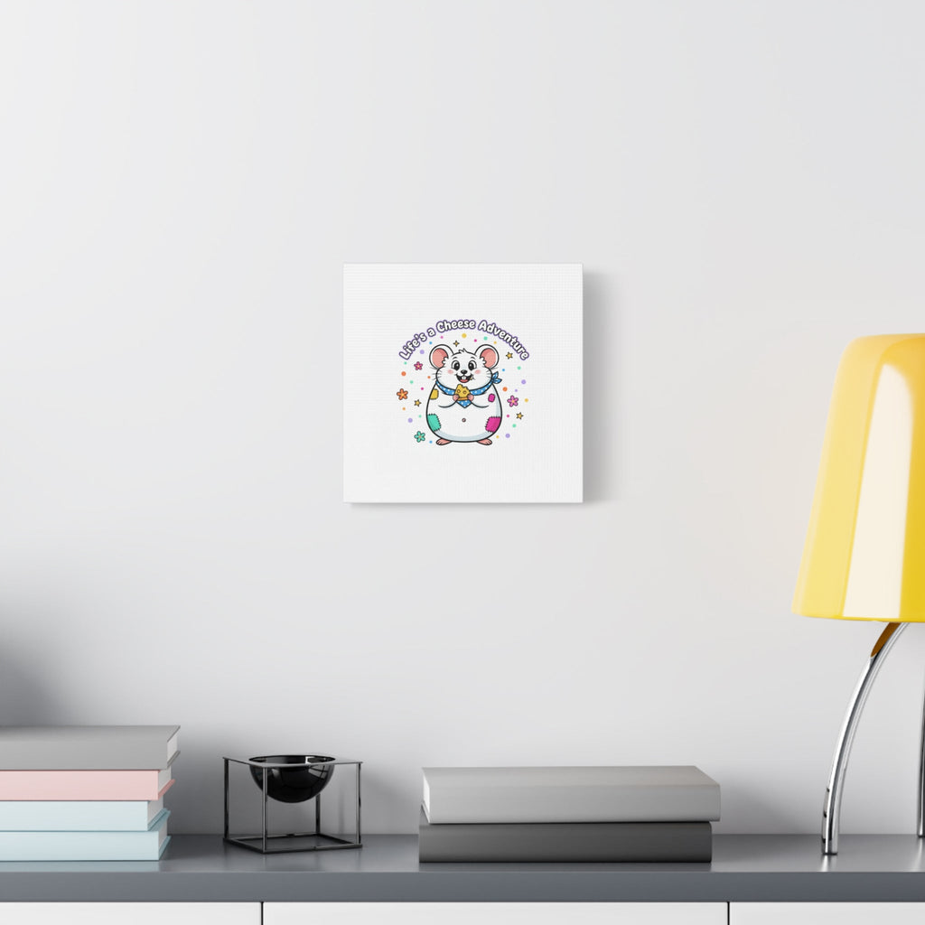 Life's a Cheese Adventure Canvas | Rodent-Core rat art print