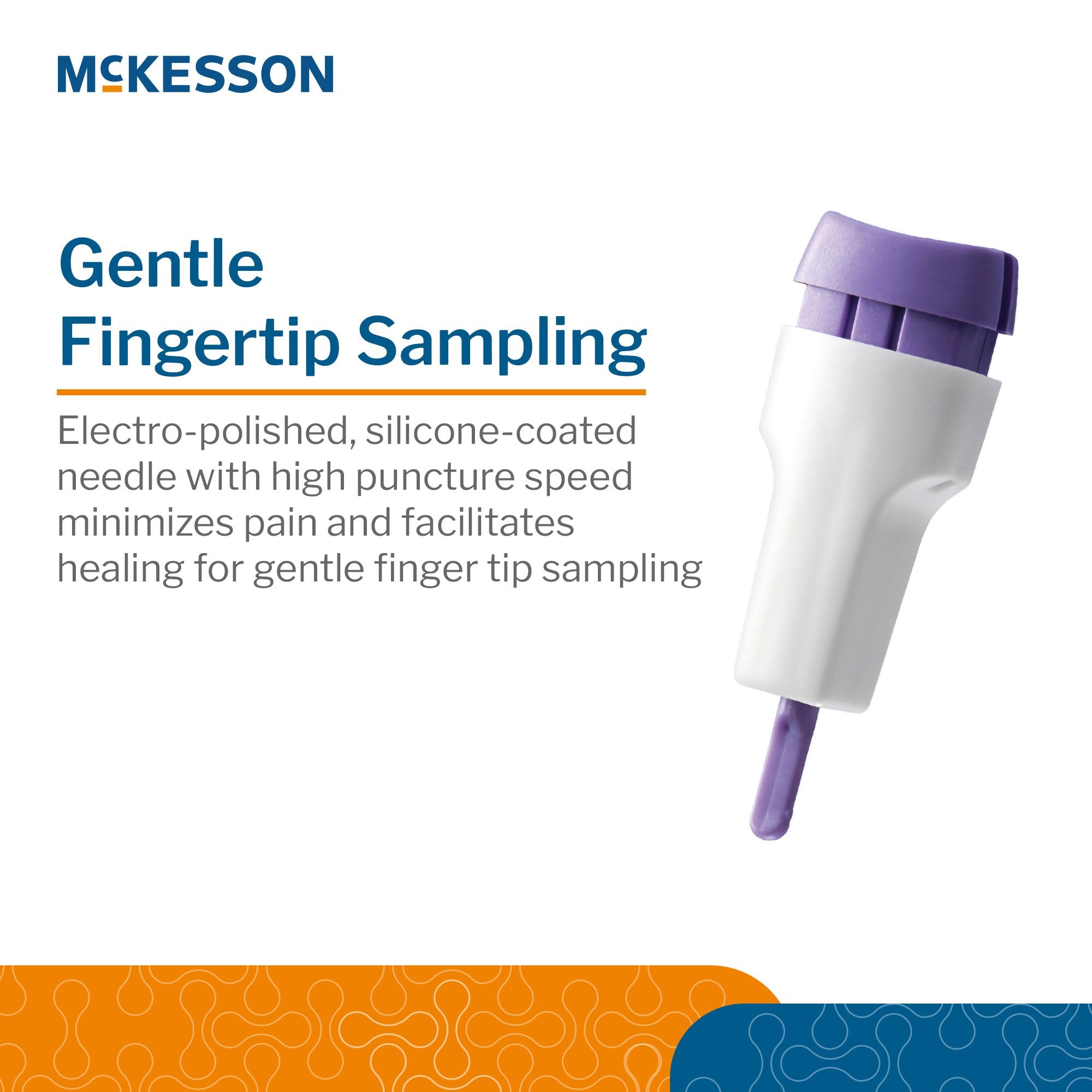 McKesson Push Button Safety Lancet, 28 Gauge 16-PBSL28GX