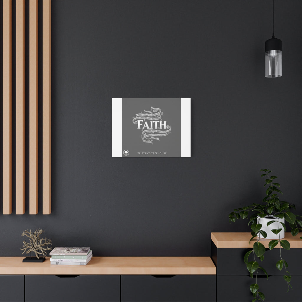 handwritten faith ribbon Canvas | sketch aesthetic, doodle design