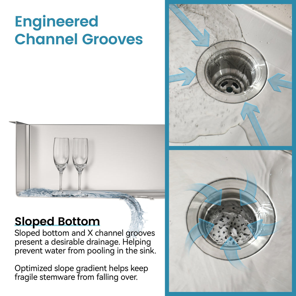 33'x19' Embedded Double Bowl Kitchen Sink, Overmount Handmade Sink in Brushed (Sink only)