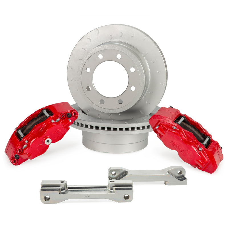 Alcon 2017+ Ford F250/F350 363x38mm Rotors 4 Piston Rear Brake Kit BKR5459P28