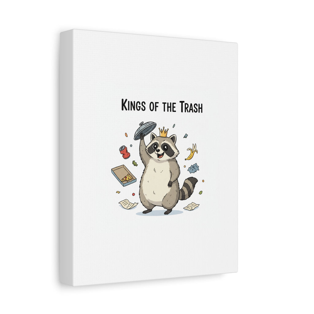 Kings of the Trash Canvas, Raccoon Doodle | Trash Panda, Goofy Critter Art