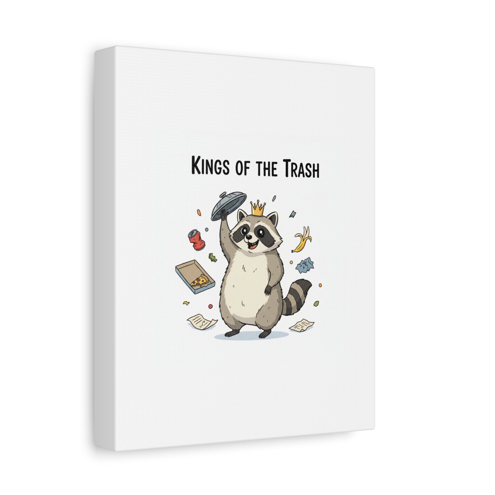 Kings of the Trash Canvas, Raccoon Doodle | Trash Panda, Goofy Critter Art
