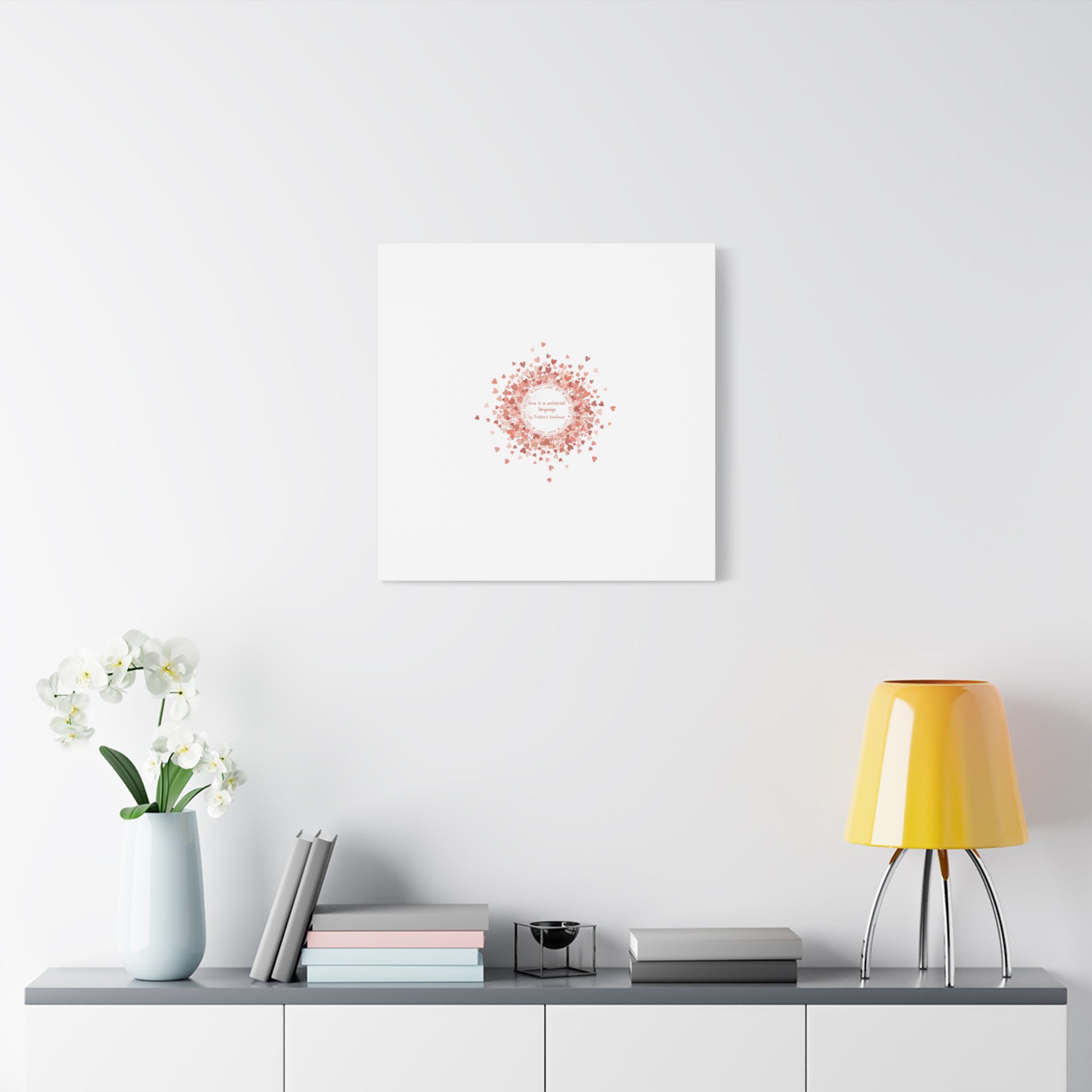 Tiny Heart Confetti Canvas | Matte Stretched Wall Art