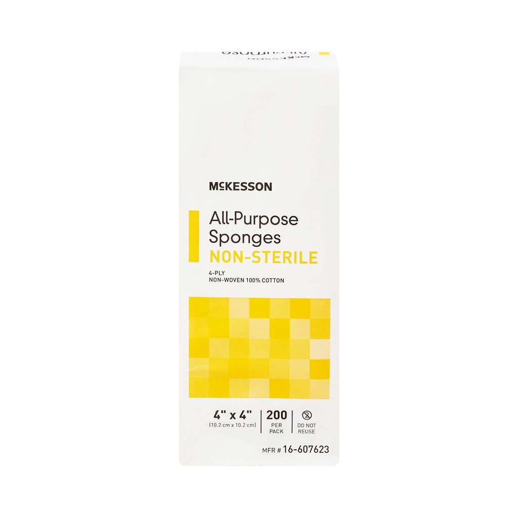 McKesson Nonwoven Sponge, 4 x 4 Inch, 4-Ply 16-607623