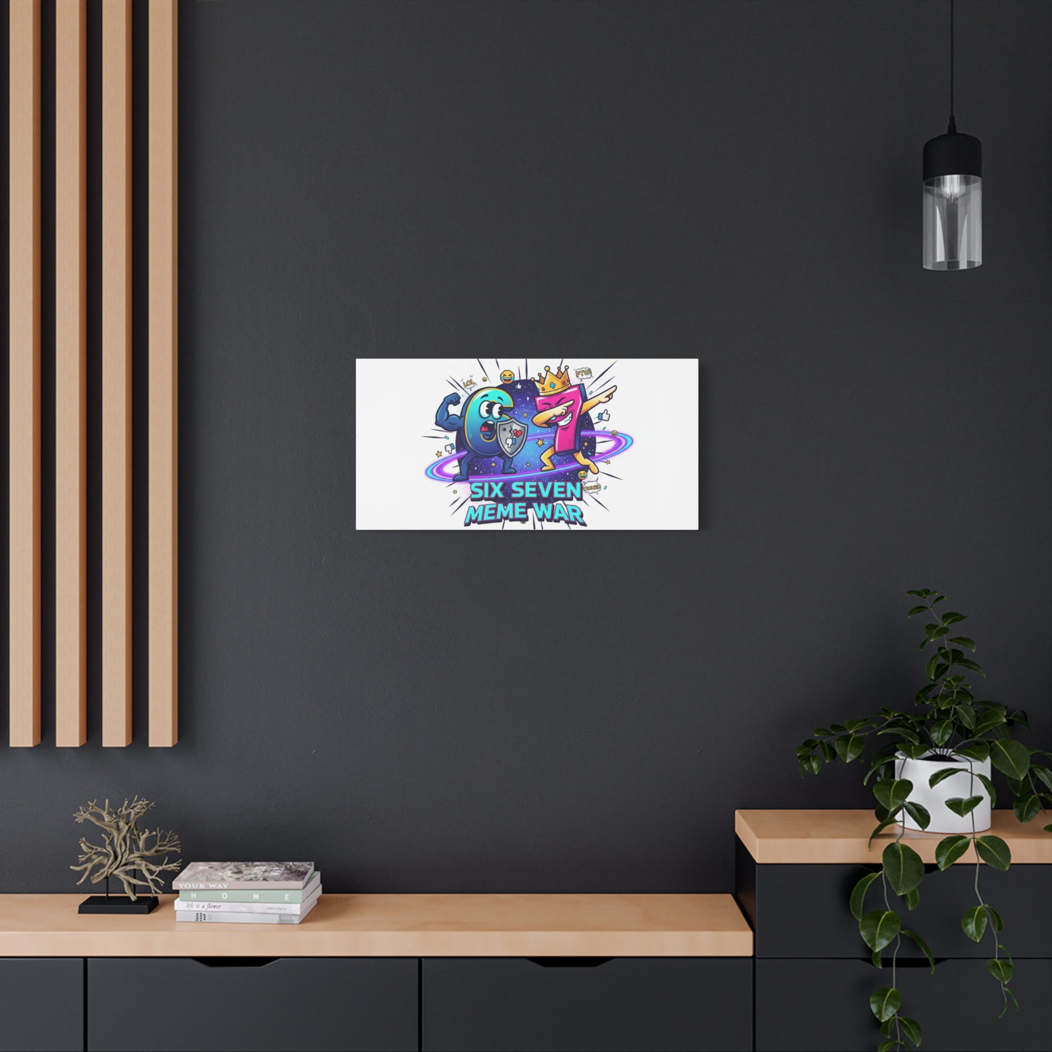 Six Seven Meme War Canvas | Legendary Internet Battle Art, Viral Culture Wall Decor