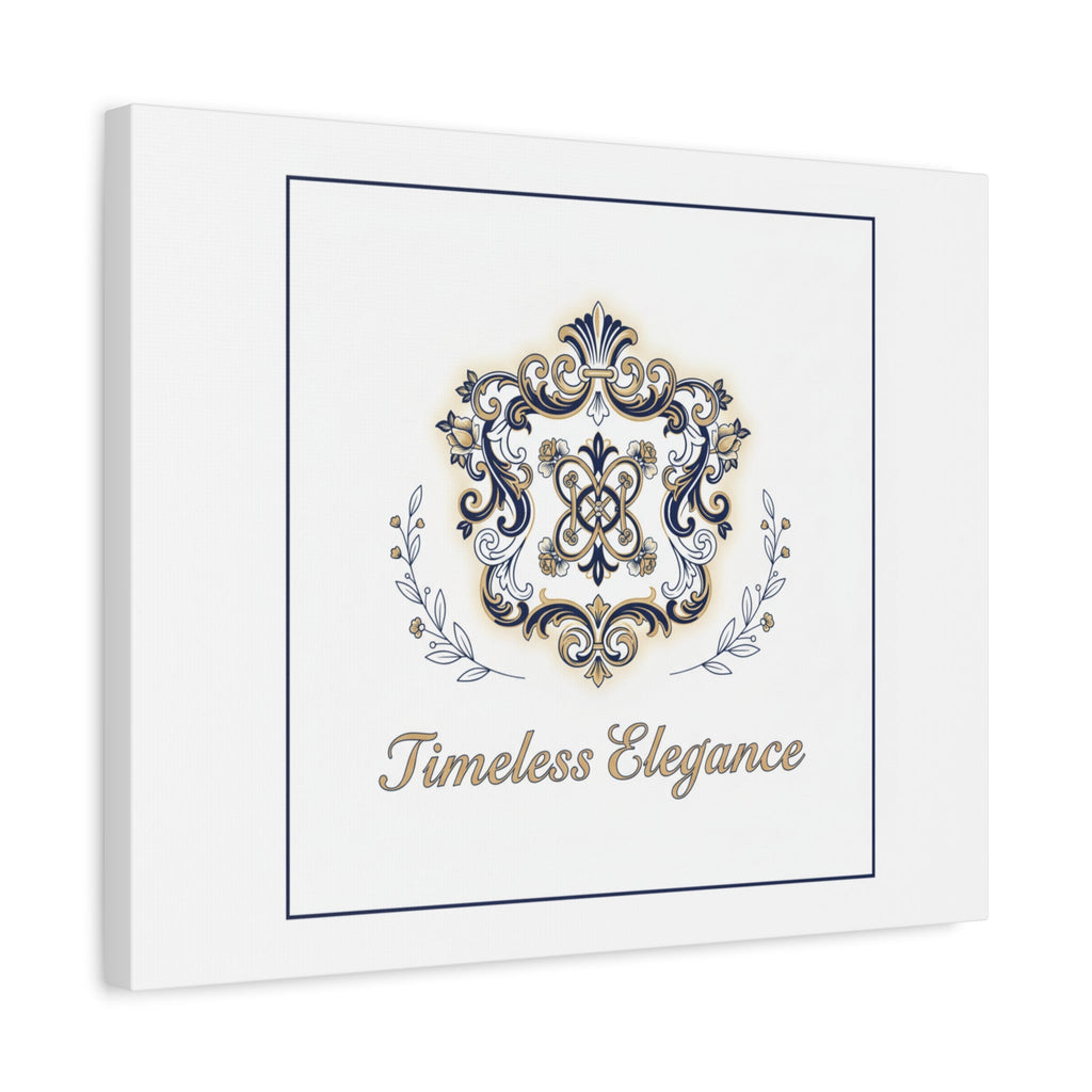 Ornate Brooch Emblem Canvas | Vintage Formalwear Accents, Baroque Print