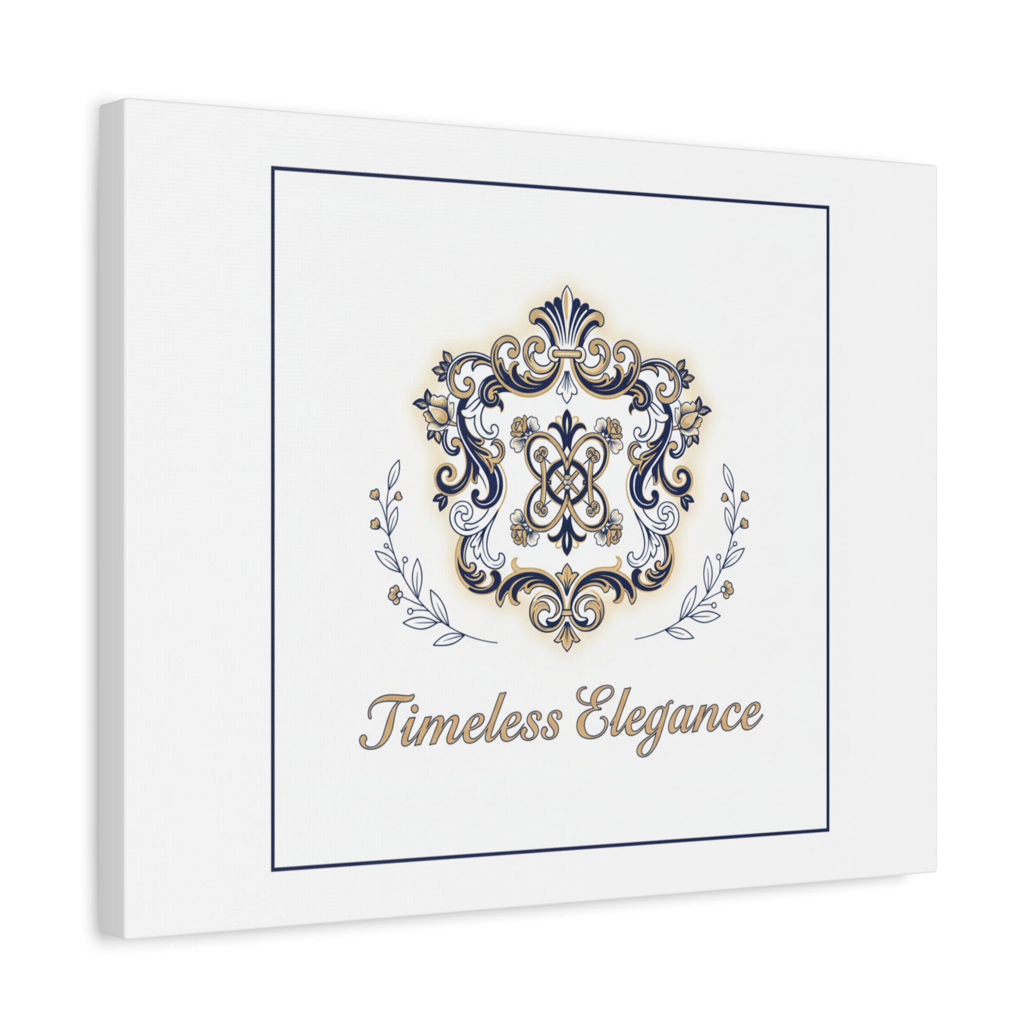 Ornate Brooch Emblem Canvas | Vintage Formalwear Accents, Baroque Print