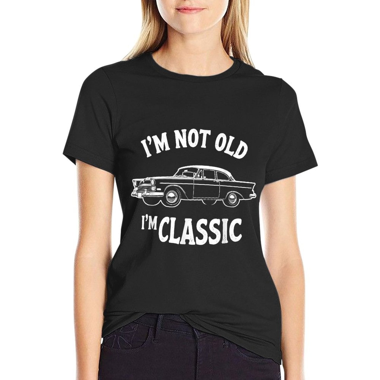 Im Not Old Im Classic Funny Car Graphic - Mens  Womens  Wrinkle-resistant T-Shirt