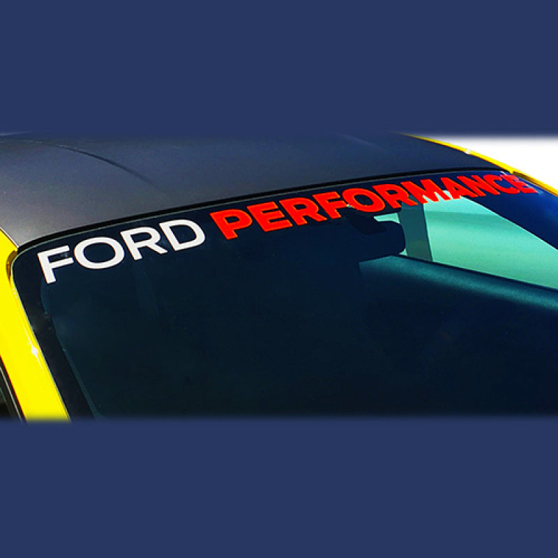 Ford Performance Parts 2005-2019 Mustang Ford Performance Windshield Banner-white And Red