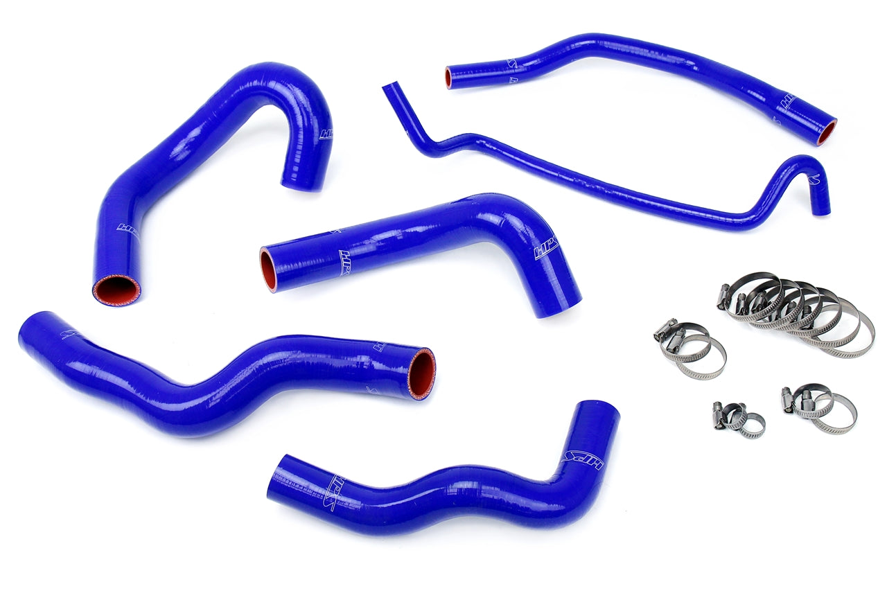 HPS Performance HPS Blue Reinforced Silicone Radiator Hose Kit Coolant Ford 05-06 Mustang V8