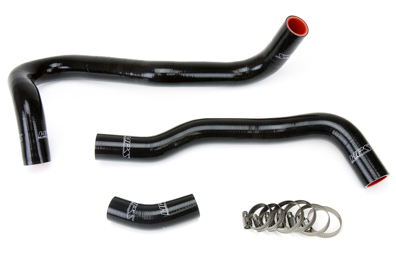 HPS Performance HPS Black Reinforced Silicone Radiator Hose Kit Coolant Honda 06-11 Civic Si