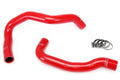 HPS Performance Products HPS Red Reinforced Silicone Radiator Hose Kit Coolant Nissan 89-98 240SX w/ KA