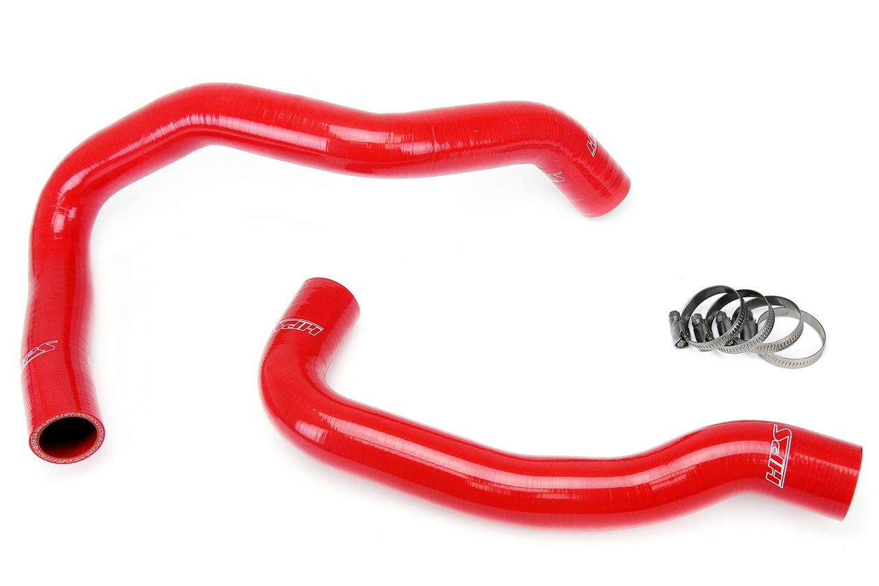 HPS Performance Products HPS Red Reinforced Silicone Radiator Hose Kit Coolant Nissan 89-98 240SX w/ KA