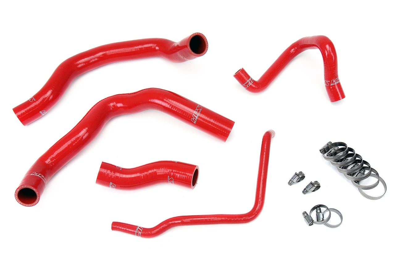 HPS Performance Products Silicone Radiator Coolant Hose Kit, 02-08 Mini Cooper S 1.6L Supercharged, Red 57-1211-RED