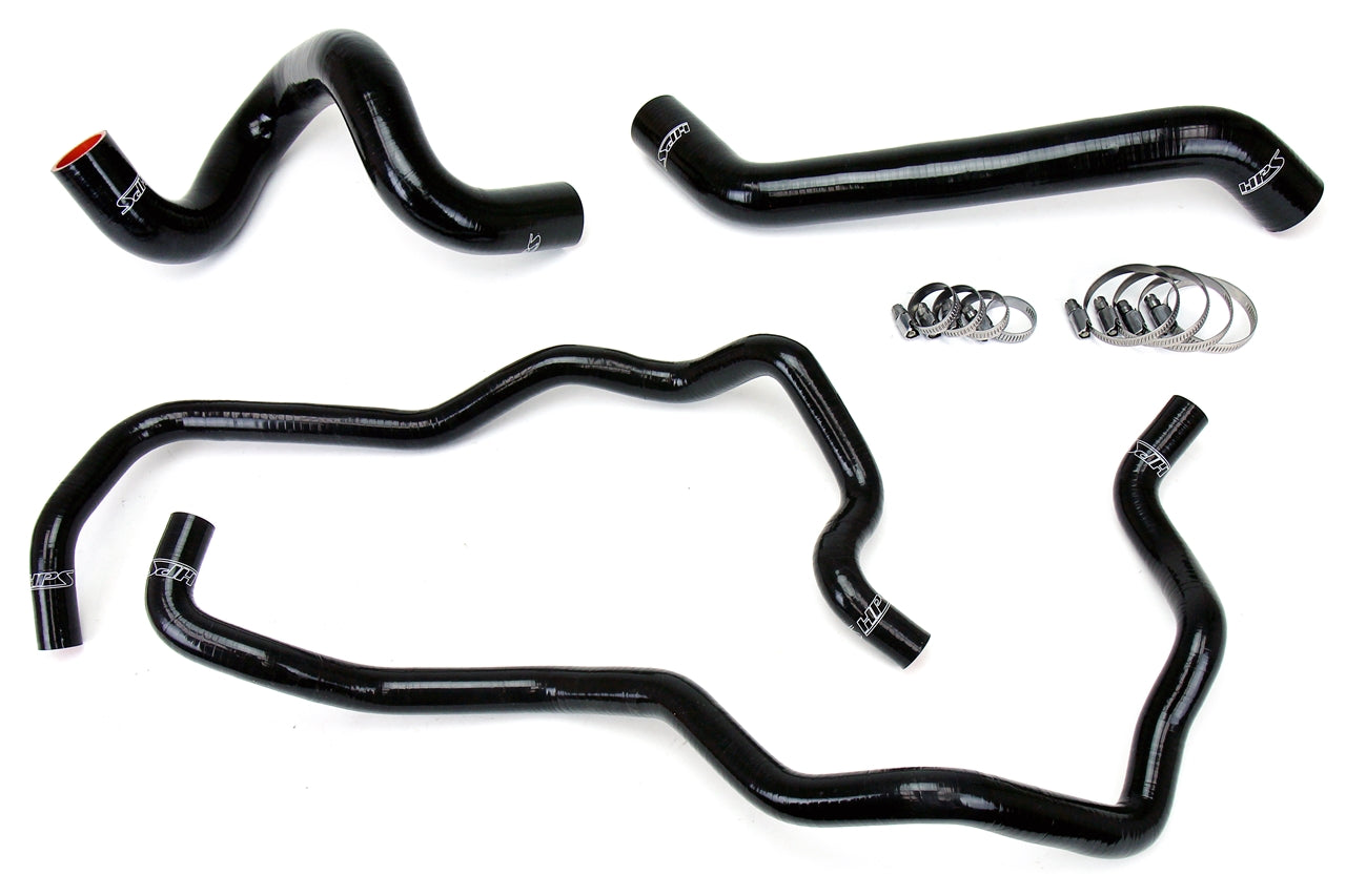 HPS Performance HPS Black Reinforced Silicone Radiator + Heater Hose Kit Jeep 07-11 Wrangler JK 3.8L V6 Left Hand Drive