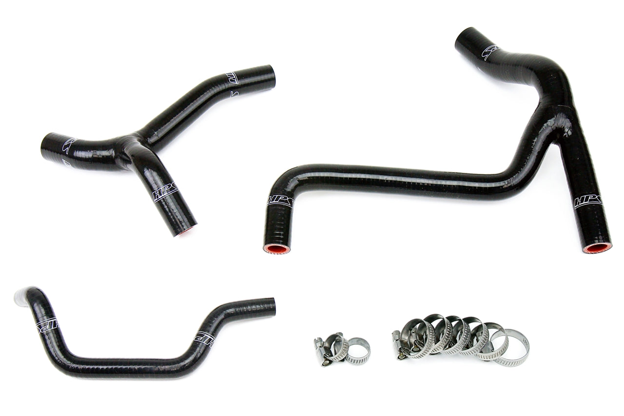 HPS Performance HPS Black Reinforced Silicone Radiator Hose Kit Coolant Kawasaki 10-12 KX450F
