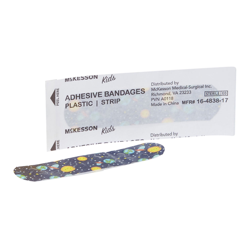 McKesson Kids™ Kid Design (Assorted Prints) Adhesive Strip, 3/4 x 3 Inch 16-4838-17
