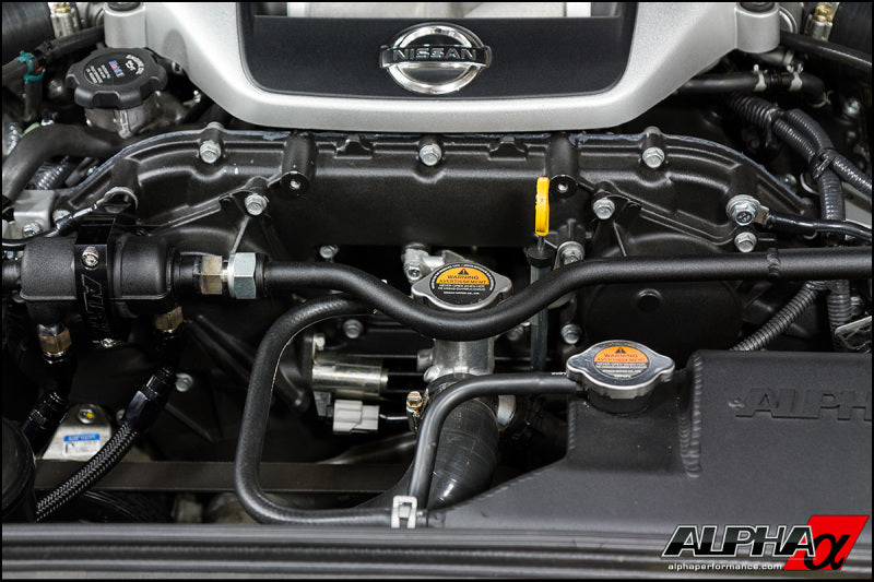 AMS Performance 2009+ Nissan GT-R R35 (LHD Only) Alpha Fuel Cooler Kit w/Factory Fuel Rails ALP.07.07.0102-1