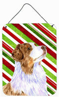 Australian Shepherd Candy Cane Holiday Christmas Wall or Door Hanging Prints Aluminum Metal Sign Kitchen Wall Bar Bathroom Plaque Home Decor Front Door Plaque, 12x16, Multicolor