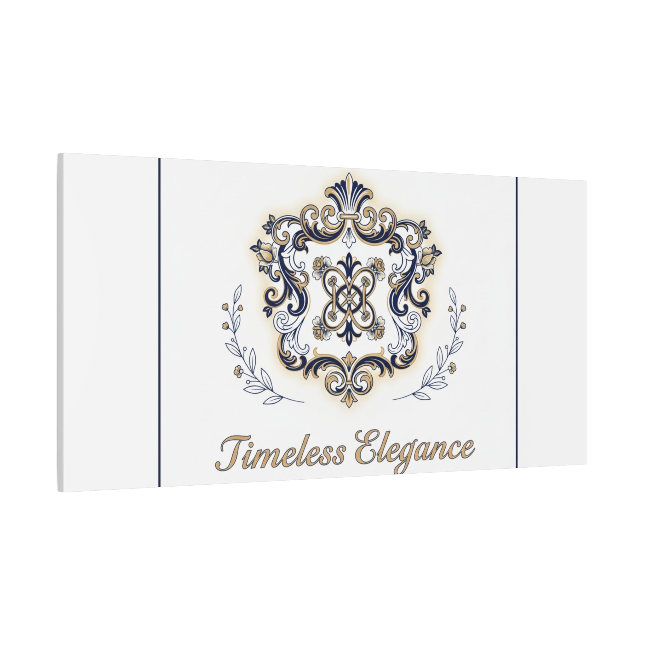Ornate Brooch Emblem Canvas | Vintage Formalwear Accents, Baroque Print