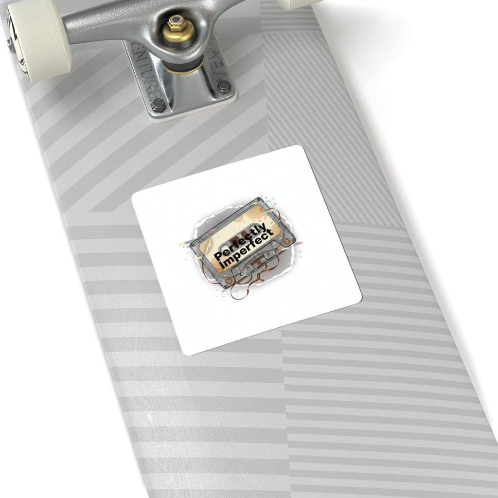 Perfectly Imperfect Cassette Sticker | Analog Error, glitch art sticker