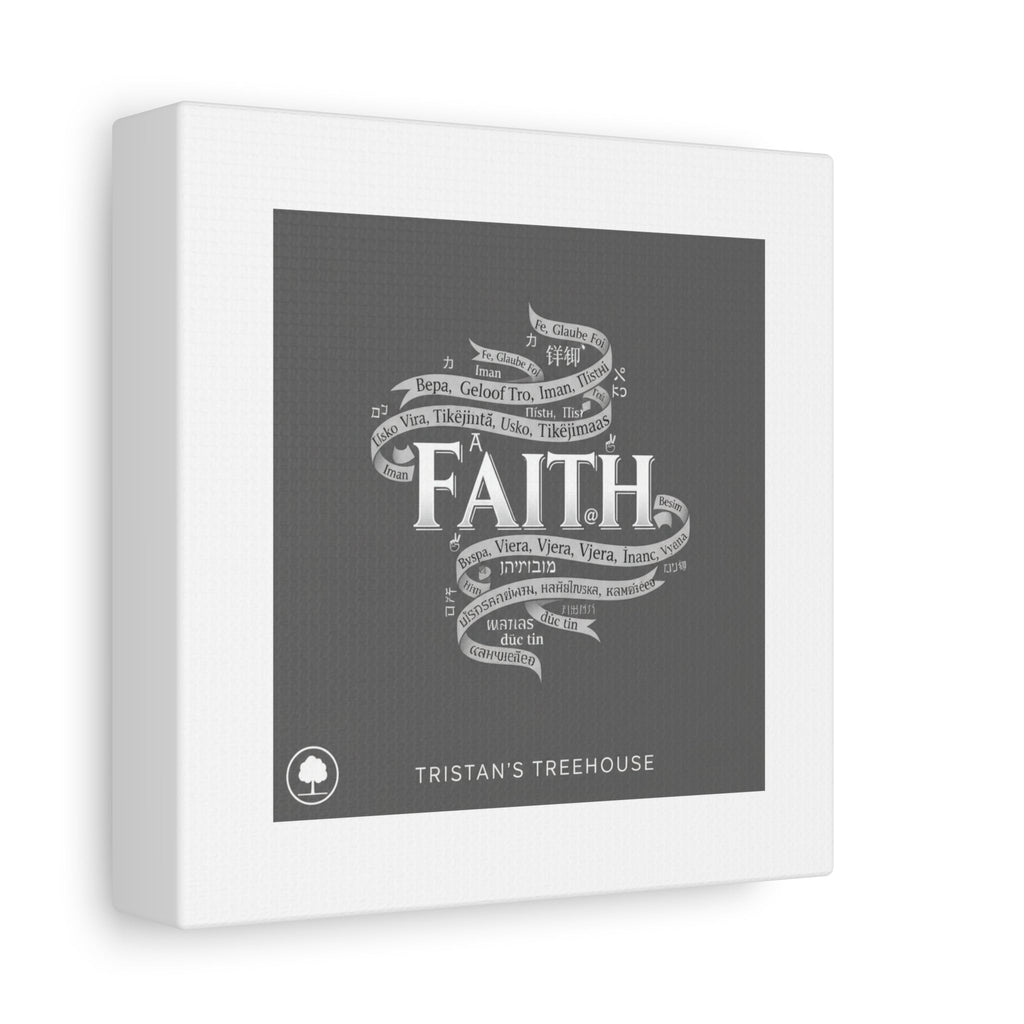 handwritten faith ribbon Canvas | sketch aesthetic, doodle design