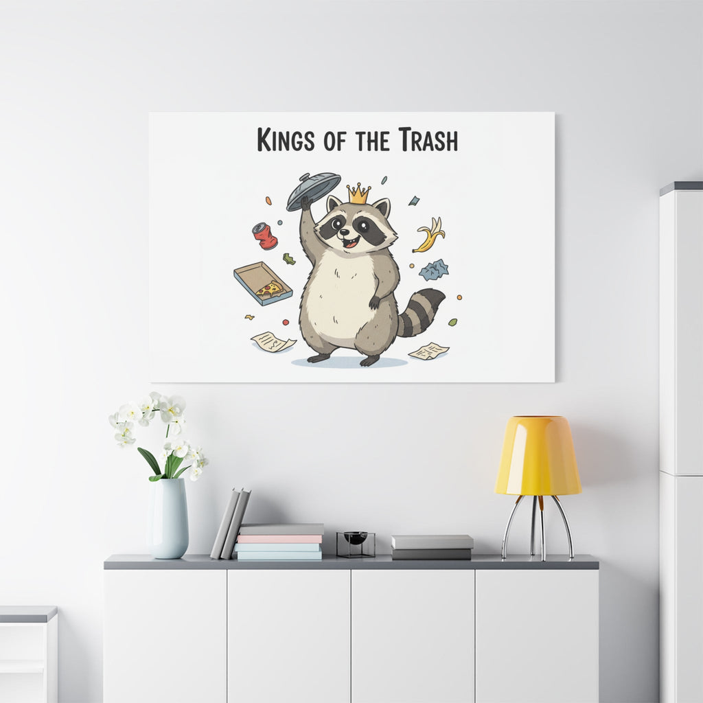 Kings of the Trash Canvas, Raccoon Doodle | Trash Panda, Goofy Critter Art