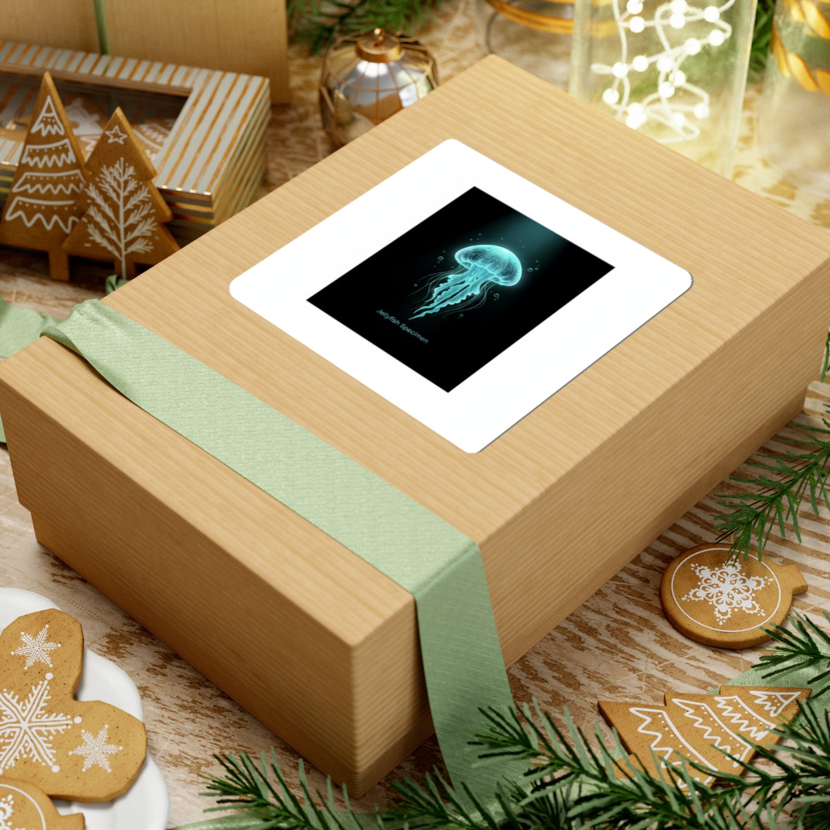 Bioluminescent Jellyfish Sticker | Neon Deep Sea Aesthetic, Glow Blob Design