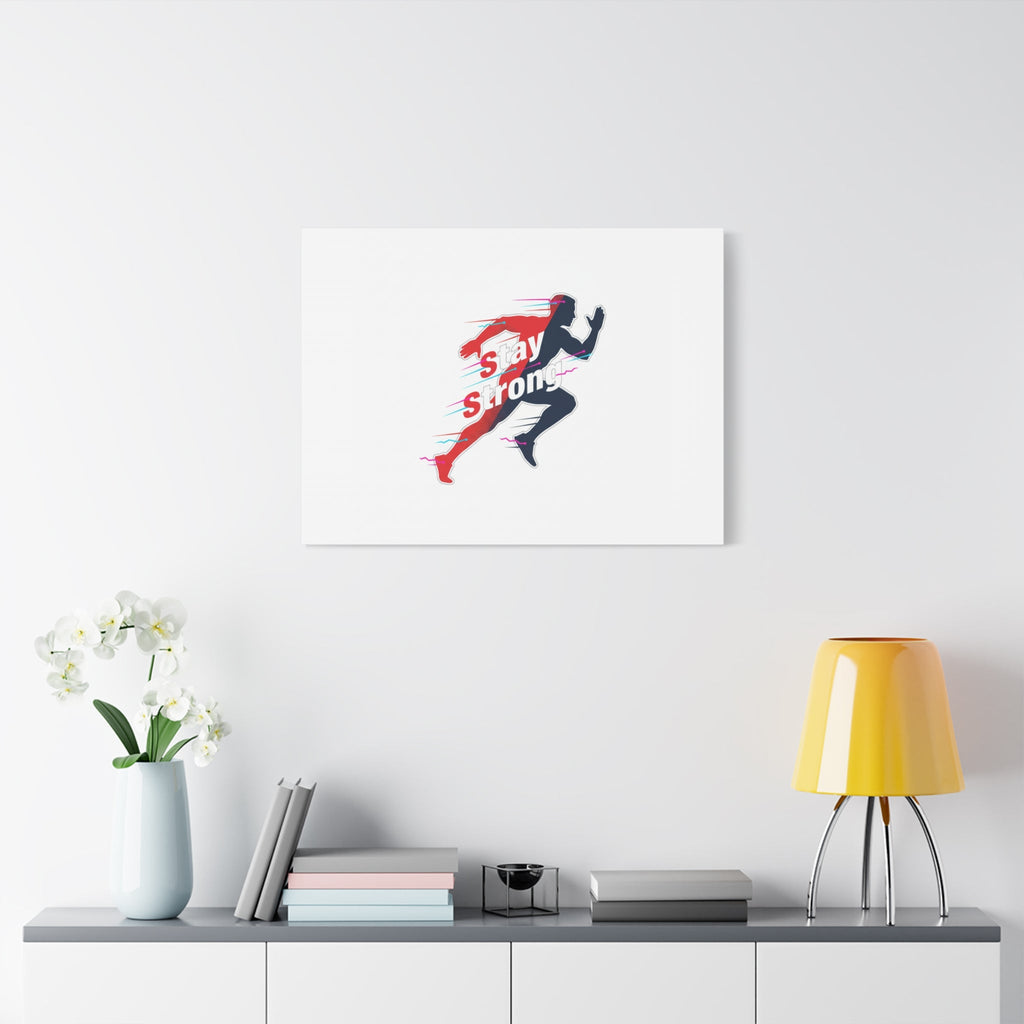 Stay Strong Runner Canvas | Fitness Motivation, Gym Wall Art