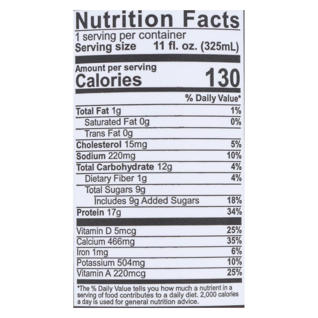 Slate Milk 11 Fl Oz Chocolate Milk (Pack of 12) Aseptic Lf