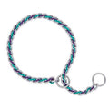 PURPLE/TURQ 20'' Laced Chain Slip Collar, 3.9 mm