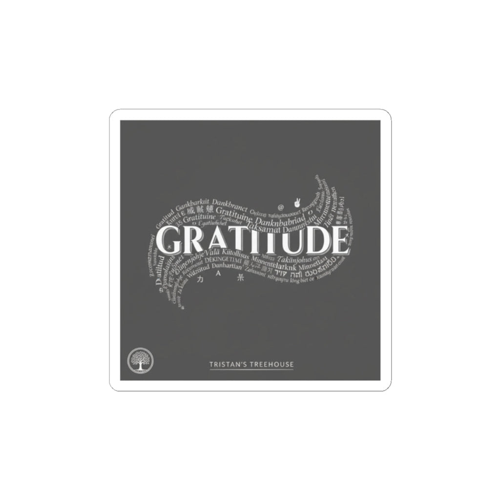 Gratitude typography sticker | Tiny Treats, sweet tooth sticker pack