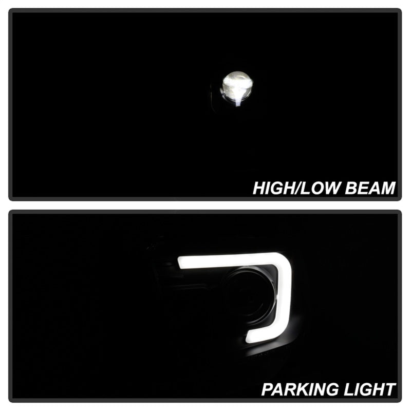 SPYDER 14-17 Toyota Tundra(SR/SR5) Light Bar Projector Headlights - LED - Black PRO-YD-TTU14AP-BK 5088055
