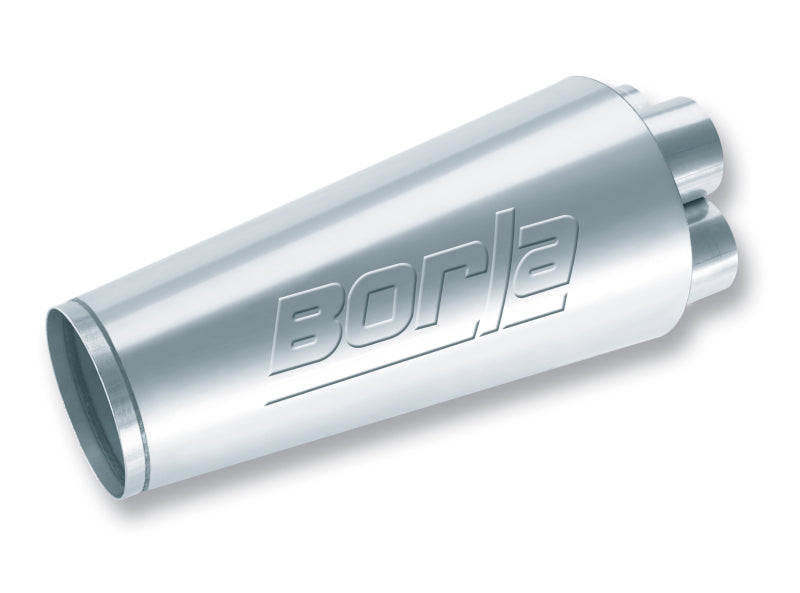 Borla Shorty 2-3/8in In 4-1/2in Out XR-1 Racing Collector Muffler 40977