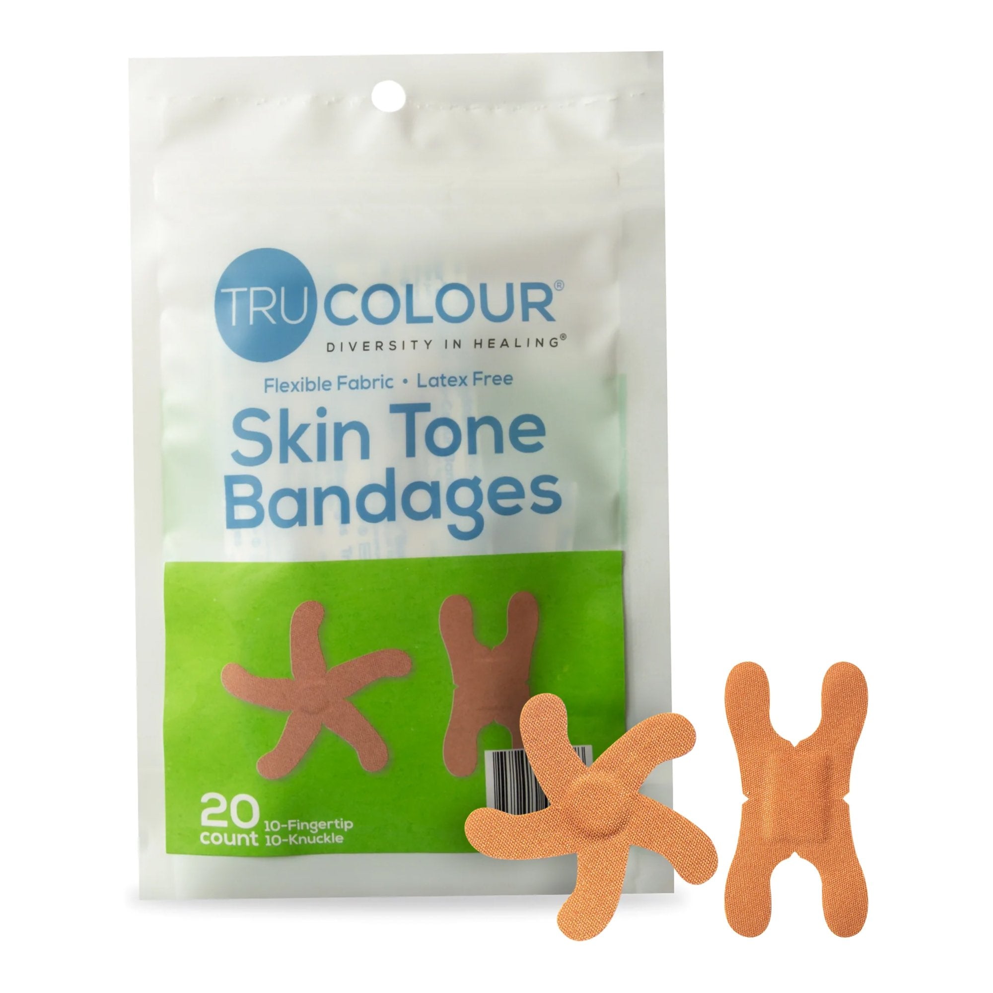 TruColour® Olive Adhesive Strip, Knuckle / Fingertip TCB-GKF