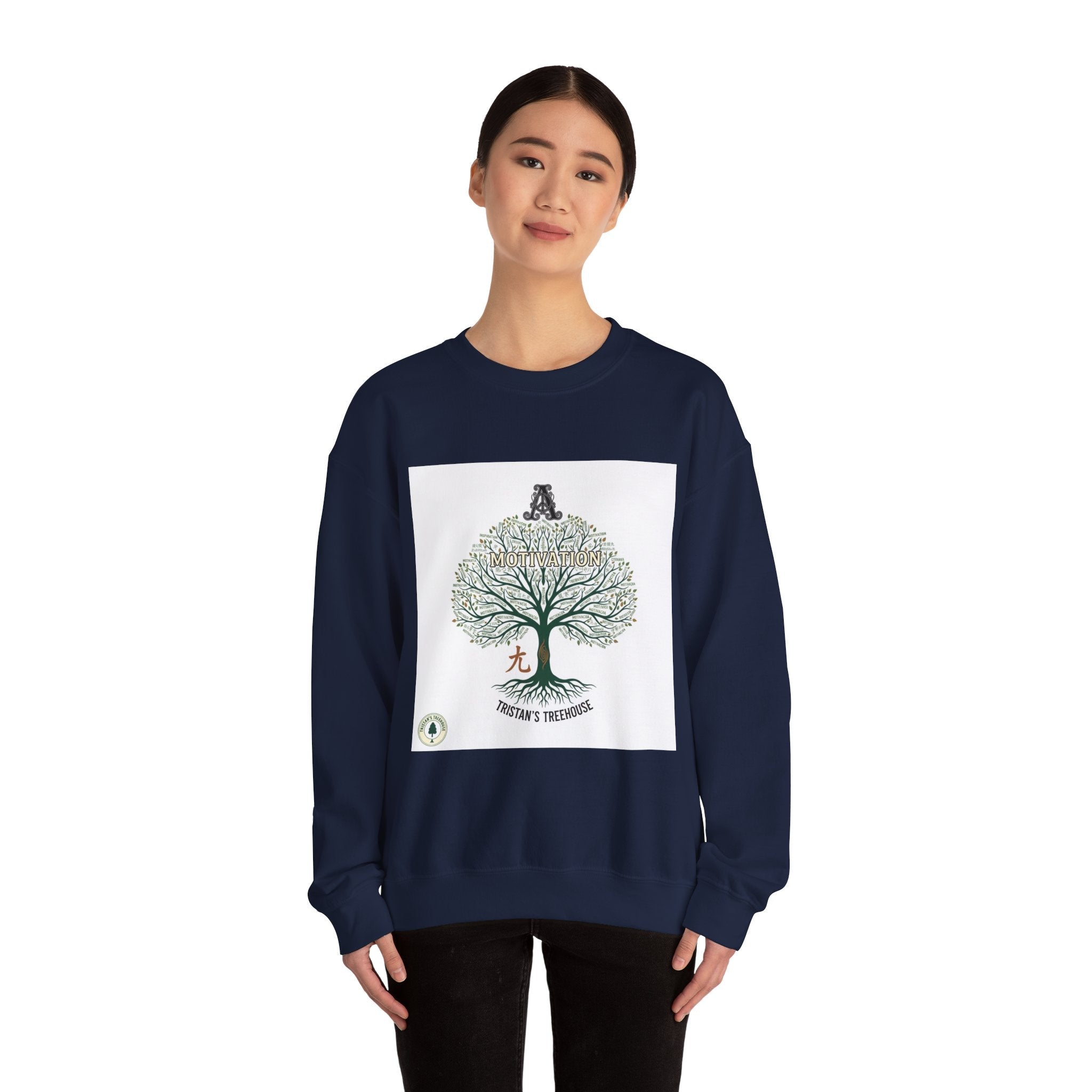 Handwritten Tree Doodle Sweatshirt | sketch aesthetic, handwritten message