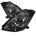 SPYDER Nissan 350Z 03-05 Projector Headlights Xenon HID DRL Smke Low D2R PRO-YD-N350Z02-HID-DRL-SM 5032232