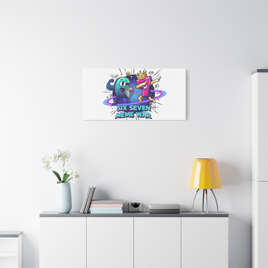 Six Seven Meme War Canvas | Legendary Internet Battle Art, Viral Culture Wall Decor