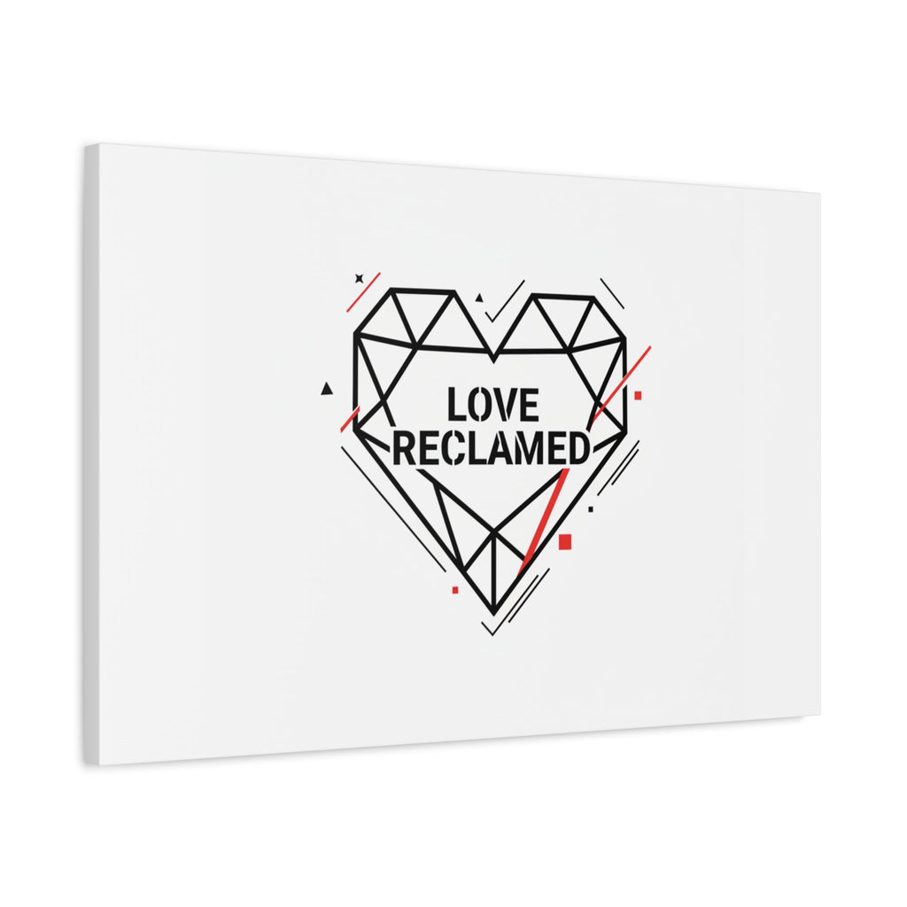 Love Reclaimed Canvas | modern heart design, minimalist love icon